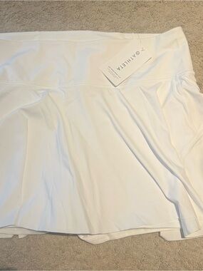 Athleta White Performance Tennis Skort with Built-In Shorts